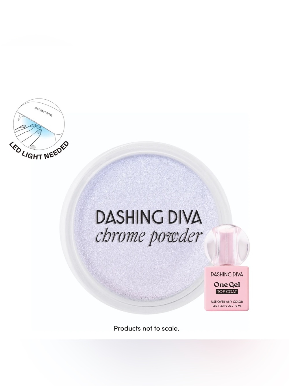 Dashing Diva Chrome Powder Kit - Emerald Pearl, NEW - Picture 3 of 10